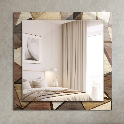 Spiegel mit motivdruck Geometrische Holzmuster