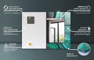 Bedruckte spiegel Weißes Marmormuster