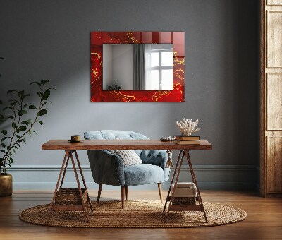 Bedruckter spiegel Abstrakte rote Farbe