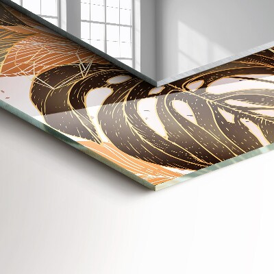 Spiegel mit motivdruck Blätter mit tropischem Muster