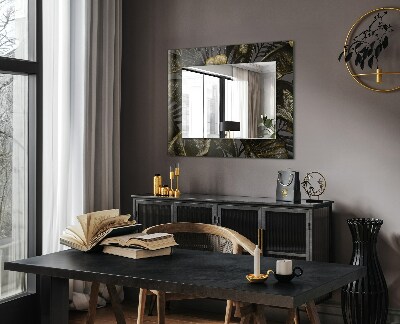 Spiegel mit motivdruck Blumen und Kolibris