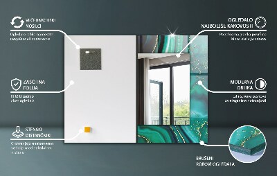 Spiegel mit motivdruck Holzbrett-Textur