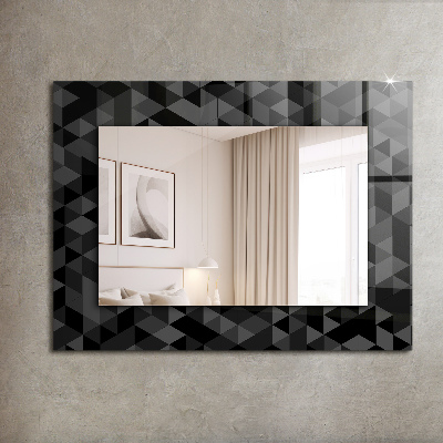 Dekorative spiegel Schwarze und graue Dreiecke