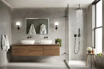 Spiegel mit Silberrahmen in modernem Design