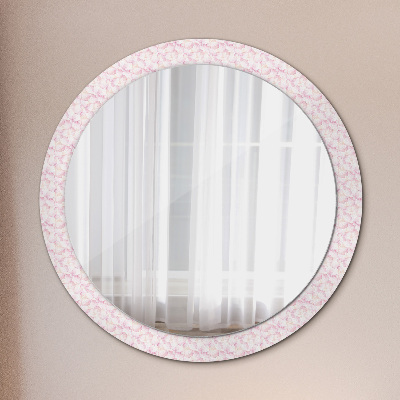 Runder Spiegel mit bedrucktem Rahmen Blume blütenblätter