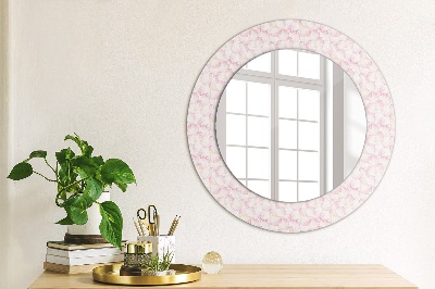 Runder Spiegel mit bedrucktem Rahmen Blume blütenblätter