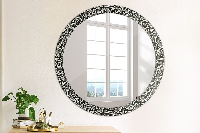 Runder Spiegel mit dekorativem Rahmen Verzierung