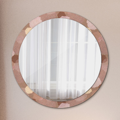 Runder Spiegel mit bedrucktem Rahmen Rosen zusammensetzung