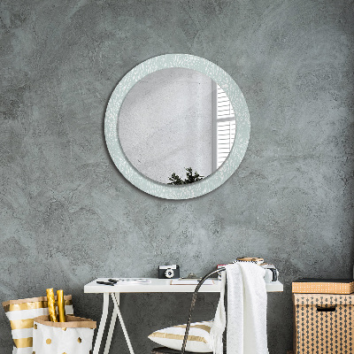 Runder Spiegel mit bedrucktem Rahmen Hand gezeichnet komposition