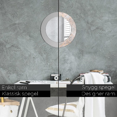 Runder Spiegel mit bedrucktem Rahmen Shabby mosaik
