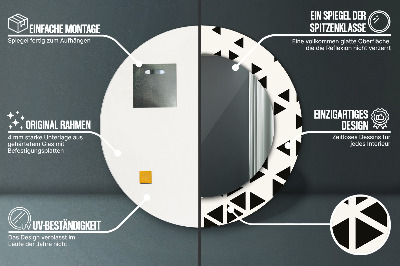 Runder spiegel rahmen mit aufdruck Abstrakt geometrisch