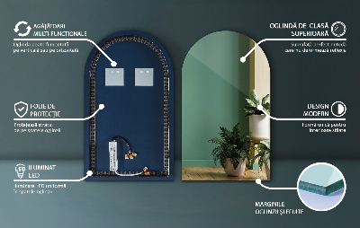 Halb ovaler spiegel s led osvětlením
