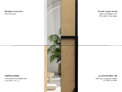 Ganzkörperspiegel in weißem Rahmen 36x156 cm