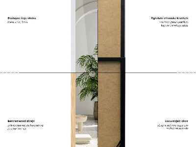 Ganzkörperspiegel in weißem Rahmen 36x156 cm