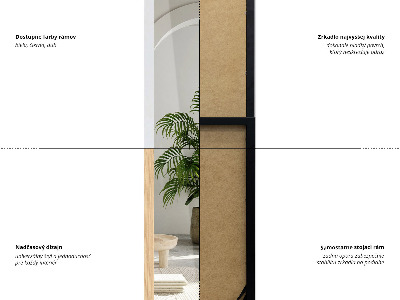 Ganzkörperspiegel in einem Eichenrahmen 36x156 cm