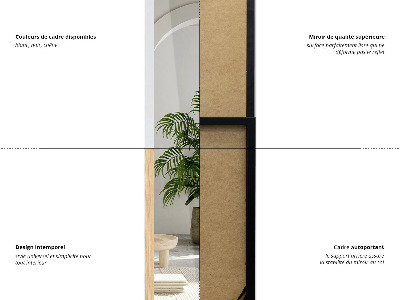 Ganzkörperspiegel in einem Eichenrahmen 36x156 cm