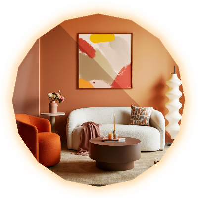 Geometrische Spiegel mit LED-Hintergrundbeleuchtung