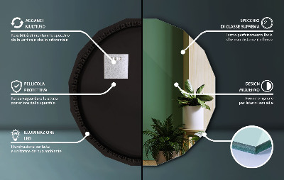 Geometrische Spiegel mit LED-Hintergrundbeleuchtung