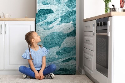 Magnetischer kühlschrank-aufkleber Zusammenfassung blau