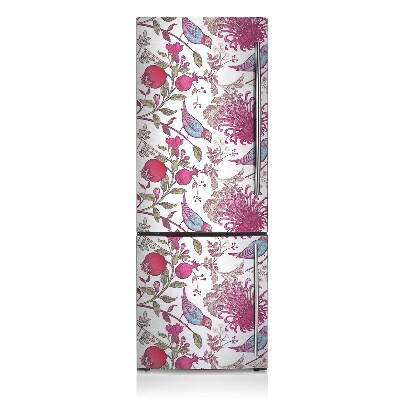 Kühlschrank magnet folie Vögel und blumen