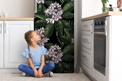 Magnet auf kühlschrank folie dekoration Exotische blüten