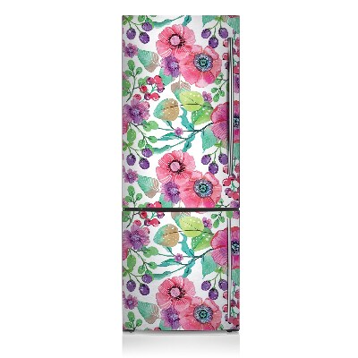 Kühlschrank matte Blumen und beeren