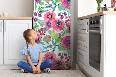 Kühlschrank matte Blumen und beeren