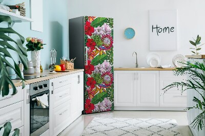 Kühlschrank magnet folie Farbenfrohe blumen