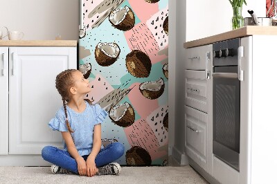 Magnet auf kühlschrank folie dekoration Kokosnuss