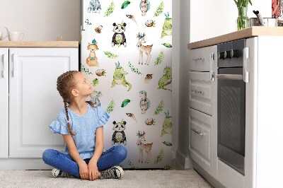 Kühlschrank aufkleber Glückliche tiere