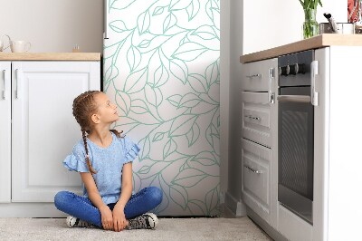 Magnetischer kühlschrank-aufkleber Skizzierte blumen