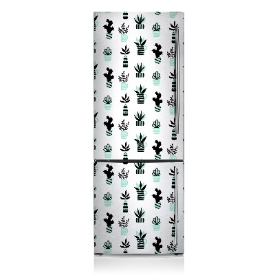Magnet auf kühlschrank folie dekoration Minimalistische kakteen in töpfen