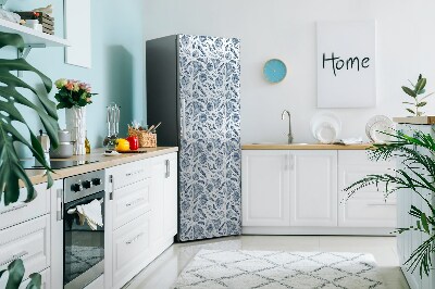 Kühlschrank matte Blaue blätter
