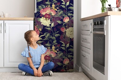 Magnetischer kühlschrank-aufkleber Vintage blumen