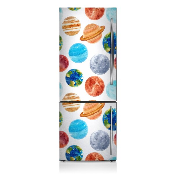 Magnetischer kühlschrank-aufkleber Buntes planet