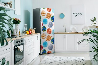 Magnetischer kühlschrank-aufkleber Buntes planet