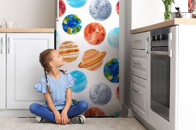 Magnetischer kühlschrank-aufkleber Buntes planet