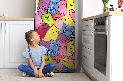 Magnetischer kühlschrank-aufkleber Glückliche katzen