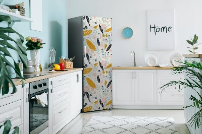 Magnetischer kühlschrank-aufkleber Pastellblätter