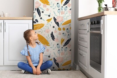 Magnetischer kühlschrank-aufkleber Pastellblätter