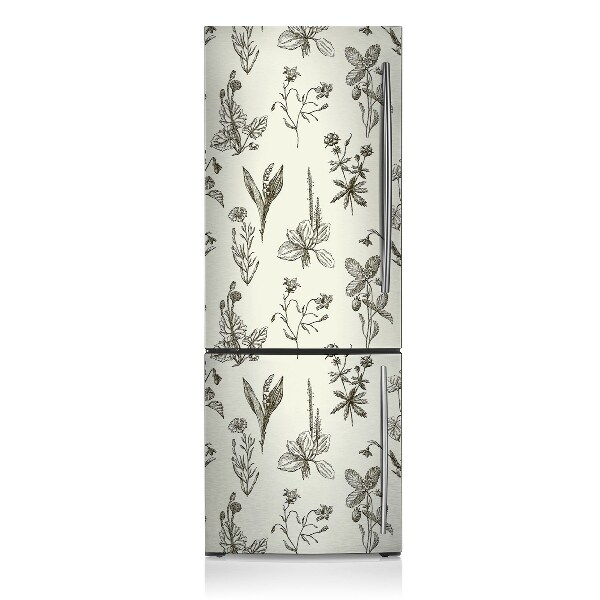 Kühlschrank magnet folie Skizzierte blumen