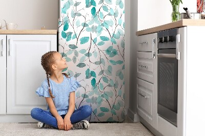 Kühlschrank aufkleber Aquarellblätter