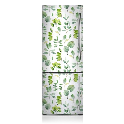 Magnet auf kühlschrank folie dekoration Blätter grün