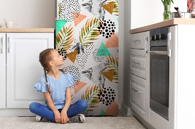 Kühlschrank aufkleber Punkte und blätter