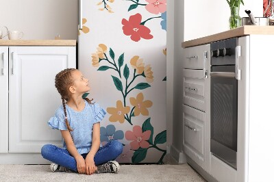 Kühlschrank matte Farbenfrohe blumen