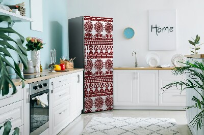 Kühlschrank magnet folie Rote volksmuster