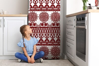 Kühlschrank magnet folie Rote volksmuster