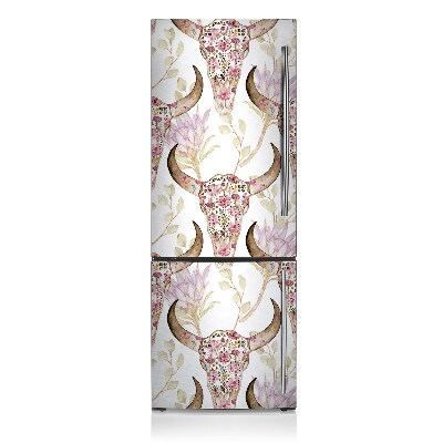 Kühlschrank magnet folie Blumenschädel