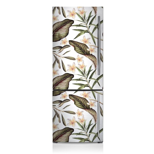 Magnetischer kühlschrank-aufkleber Blätter und blüten