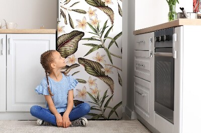 Magnetischer kühlschrank-aufkleber Blätter und blüten